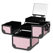 TheLAShop Arc Deco Vanity Makeup Travel Case with Mirror & Trays Image