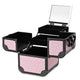 TheLAShop Arc Deco Vanity Makeup Travel Case with Mirror & Trays Image