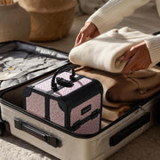 TheLAShop Arc Deco Vanity Makeup Travel Case with Mirror & Trays Image