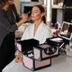 TheLAShop Arc Deco Vanity Makeup Travel Case with Mirror & Trays Image