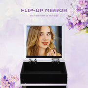 TheLAShop Makeup Case with Mirror & Extendable Tray ForgetMeNo Image