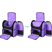 TheLAShop Barber Makeup Backpack for Artist Hairstylist Travel Bag, Purple Image