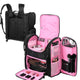 TheLAShop Barber Makeup Backpack for Artist Hairstylist Travel Bag, Pink Image