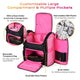 TheLAShop Makeup Backpack for Artist Hairstylist Travel Bag Pink Image