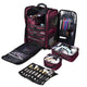 TheLAShop Rolling Makeup Case Nylon w/ 6 Compartments Bags 15x11x21"