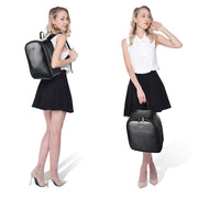 TheLAShop Black Leather Makeup Backpack Lightweight for Makeup Artist Image