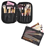 TheLAShop Makeup Brush Belt Pouch with Zip & Handle 17 Pockets Image