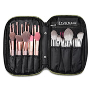 TheLAShop Makeup Brush Belt Pouch with Zip & Handle 17 Pockets Image