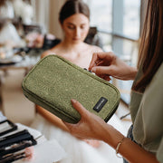 TheLAShop Makeup Brush Belt Pouch with Zip & Handle 17 Pockets Image