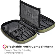 TheLAShop Makeup Brush Belt Pouch with Zip & Handle 17 Pockets Image