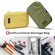 TheLAShop Makeup Brush Belt Pouch with Zip & Handle 17 Pockets Image