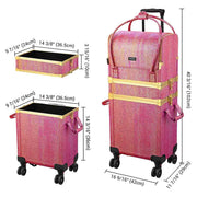 TheLAShop Rolling Makeup Case Hairstylist Case on Wheels