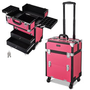 TheLAShop Rolling Makeup Case with Drawers Nail Polish Slots Image