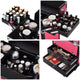 TheLAShop Rolling Makeup Case with Drawers Nail Polish Slots Image