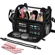 TheLAShop Makeup Case with Acrylic Makeup Brush Holder