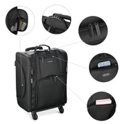 TheLAShop Hairstylist Rolling Travel Bag with Barber Makeup Backpack Image