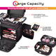 TheLAShop Rolling Makeup Hair Stylist Travel Case 2-Tier 15x12x24 in
