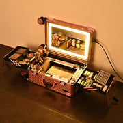 TheLAShop Artist Studio Rolling Makeup Vanity Case with LED Mirror 18x13x8