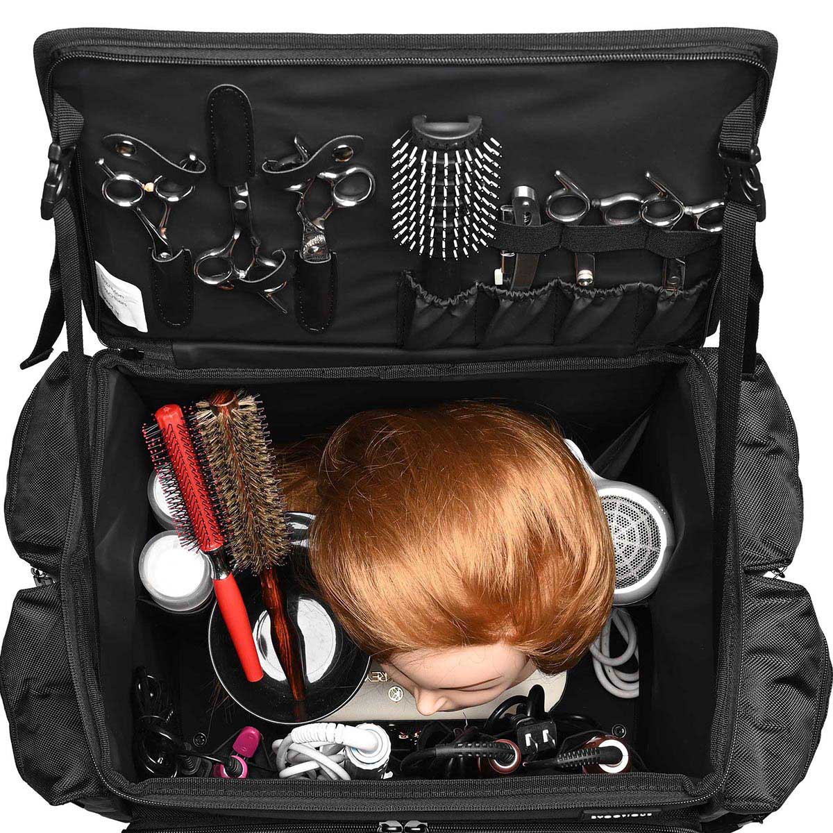 TheLAShop Rolling Hairstylist Travel Bag 1680D Nylon Tools Organizer