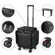 TheLAShop Rolling Hairstylist Travel Bag with Makeup Backpack Image
