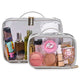 TheLAShop Glitter Clear Makeup Bag Set(2x) Waterproof