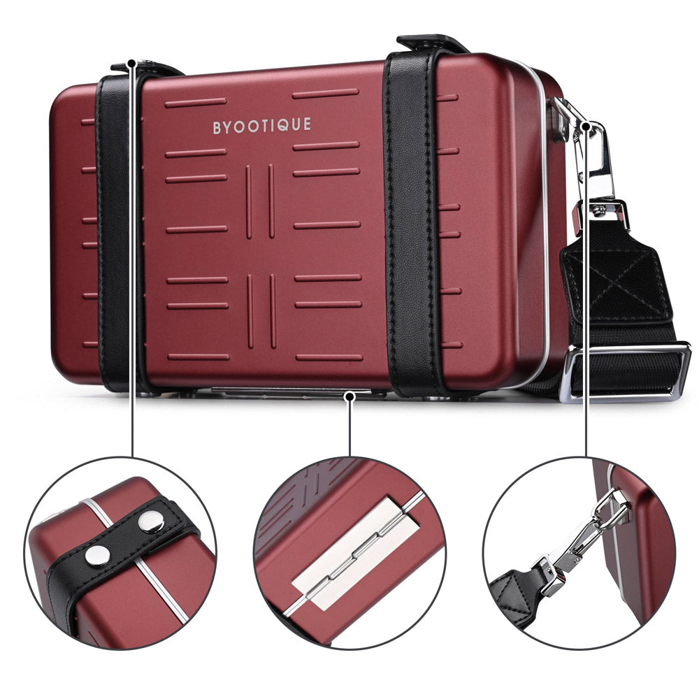 TheLAShop Luxury Aluminum Crossbody Bag Case Gift for Her/Him