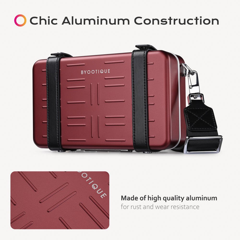 TheLAShop Luxury Aluminum Crossbody Bag Case Gift for Her/Him