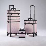 TheLAShop Rolling Makeup Case Set(3) - Mermaid, Rococo, CoyoteButtes, ForgetMeNot, Art Deco, AD Tyrian Image