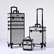 TheLAShop Rolling Makeup Case Set(3) - Mermaid, Rococo, CoyoteButtes, ForgetMeNot, Art Deco, CB Graystone Image