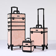 TheLAShop Rolling Makeup Case Set(3) - Mermaid, Rococo, CoyoteButtes, ForgetMeNot, Art Deco, CB Dusk Image