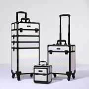 TheLAShop Rolling Makeup Case Set(3) - Mermaid, Rococo, CoyoteButtes, ForgetMeNot, Art Deco, Pure ForgetMeNot Image