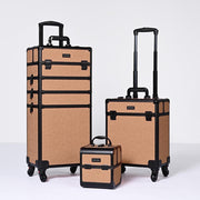 TheLAShop Rolling Makeup Case Set(3) - Mermaid, Rococo, CoyoteButtes, ForgetMeNot, Art Deco, Rococo Coral Image