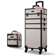 TheLAShop Art Deco Rolling Makeup Case Set(2), AD Graphite Image