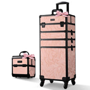 TheLAShop Rolling Makeup Case Set(2) - Mermaid, Rococo, CoyoteButtes, ForgetMeNot, Art Deco, CB Dusk Image