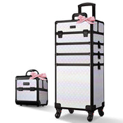 TheLAShop Rolling Makeup Case Set(2) - Mermaid, Rococo, CoyoteButtes, ForgetMeNot, Art Deco, Pure ForgetMeNot Image