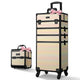 TheLAShop Rolling Makeup Case Set(2) - Mermaid, Rococo, CoyoteButtes, ForgetMeNot, Art Deco Grace ForgetMeNot Image