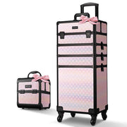 TheLAShop Rolling Makeup Case Set(2) - Mermaid, Rococo, CoyoteButtes, ForgetMeNot, Art Deco, Blush ForgetMeNot Image