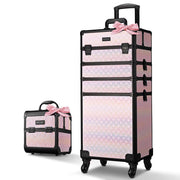 TheLAShop Rolling Makeup Case Set(2) - Mermaid, Rococo, CoyoteButtes, ForgetMeNot, Art Deco, Blush ForgetMeNot Image