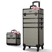 TheLAShop Rolling Makeup Case Set(2) - Mermaid, Rococo, CoyoteButtes, ForgetMeNot, Art Deco, Rococo GainsBoro Image