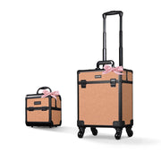 TheLAShop Pro Rolling Makeup Case Set(2) - Mermaid, RCC, CTB, FMN, AD, Rococo Coral Image