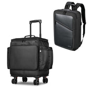 TheLAShop Rolling Hairstylist Travel Bag with Makeup Train Case Image