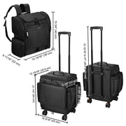 TheLAShop 2in1 Rolling Hairstylist Travel Case with Barber Bag