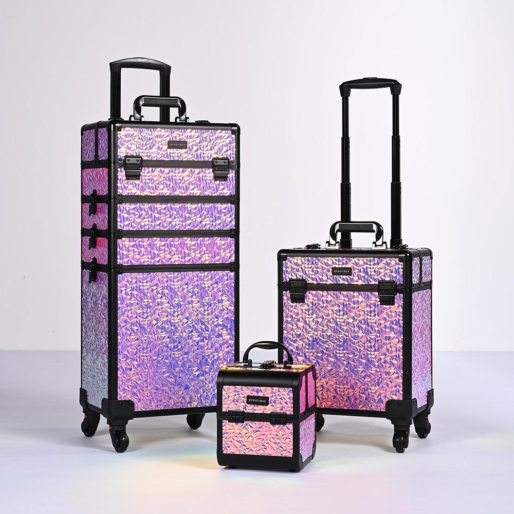 TheLAShop Rolling Makeup Case Set(3) - Mermaid, Rococo, CoyoteButtes,