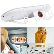 TheLAShop Car Vanity Mirror for Sun Visor Clip on with Light & 3x Magnify Image