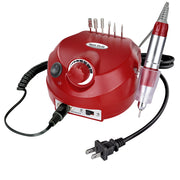 TheLAShop Nails Manicure Electric Acrylic Nail Drill File w/ Pedal, Red Image