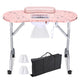 TheLAShop Mobile Nail Table with Dust Collector Magnifier Lamp Foldable