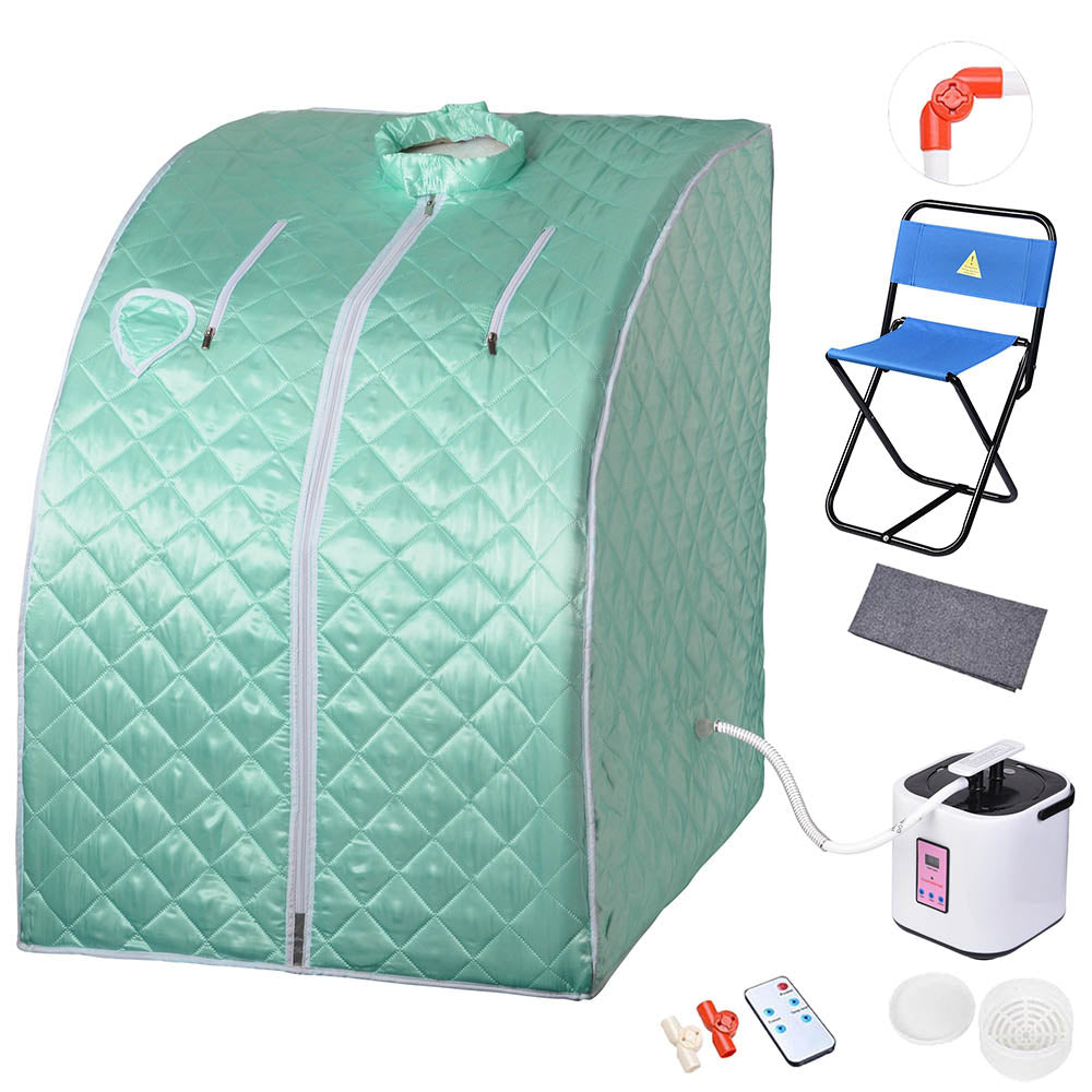 TheLAShop Portable Sauna Tent Steam SPA w/ Chair Remote 2L