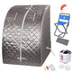 TheLAShop Portable Sauna Tent Steam SPA w/ Chair Remote 2L, Gray Image