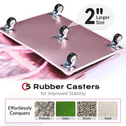 TheLAShop Large Rolling Tote Bag for Event Planner, Teacher, Artist Image