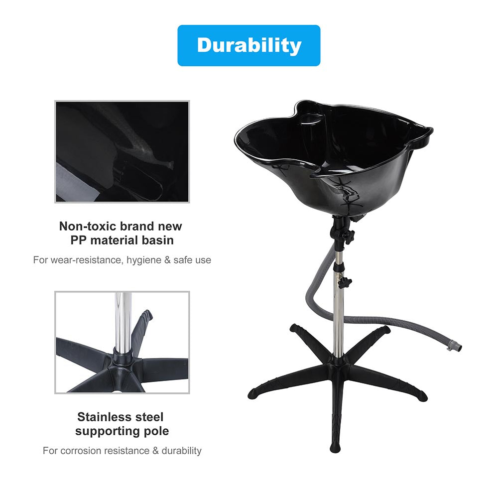 Portable hair wash basin with online chair